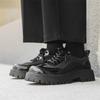 Italian Men Quality Patent Leather Fashion Business Shoe Classic Thick Bottom Punk Design Derby Shoes Perfect Daily Outdoor Shoe