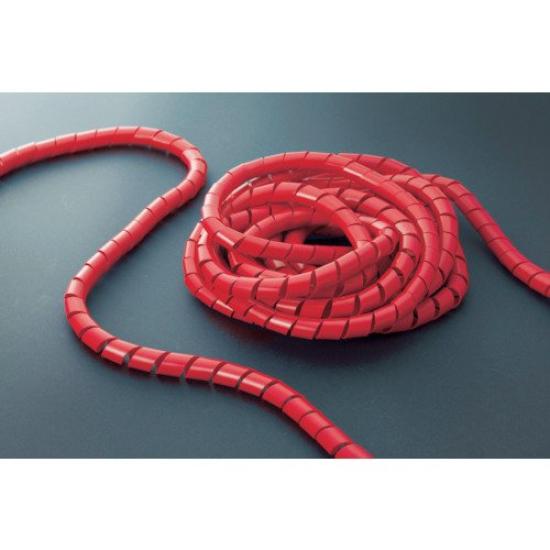 

TRUSCO Spiral Bundle Diameter TSP24R Tubing, 10m, 20.0-100.0mm, Red,