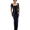 Elegant Rhinestone Tassel Sleeveless Bandage Dress