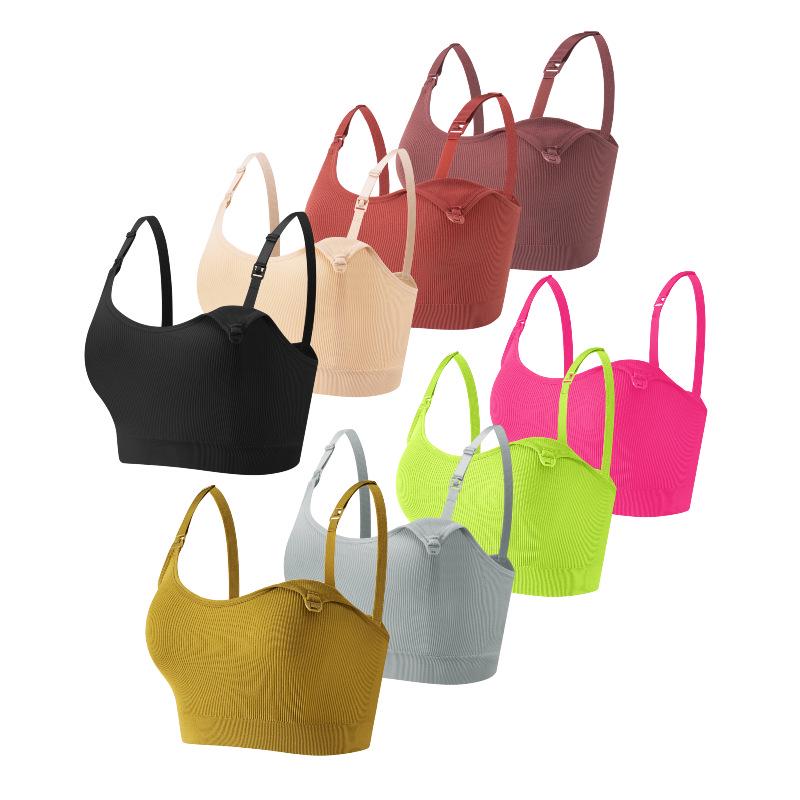 Nursing Wireless Ribbed Seamless Maternity Bra And Beautiful Back Vest