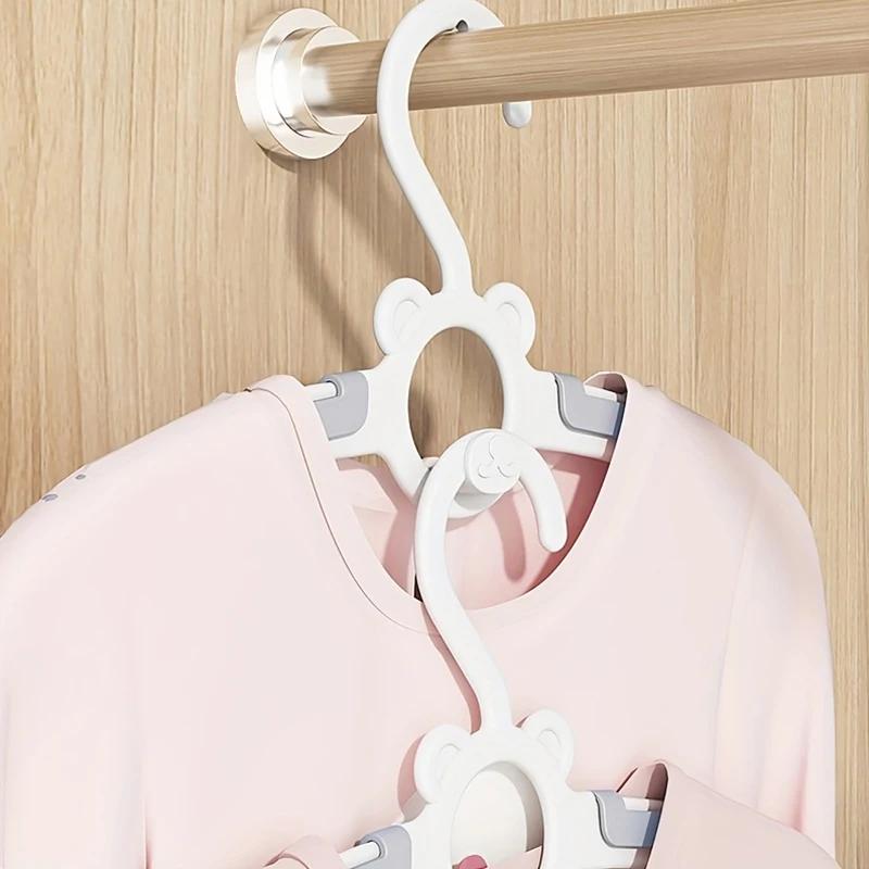 Children's Clothes Hanger, Household Clothes, Baby Telescopic Clothes Hanger, Newborn Plastic Clothes Hanger,Space Saving