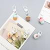 Creative Resin 3D Fruit Cake Toy Keychain with Heart Pendant