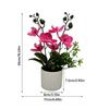 Multicolor Moth Orchid Artificial Flower Accessories White Flowerpot Faux Moth Orchid Potted Photo Props Plastic