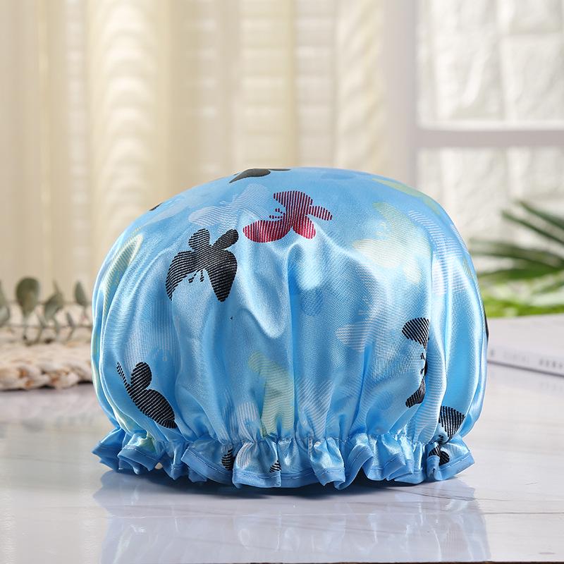 

Экологически чистая печатная сатиновая водонепроницаемая шапочка для душа из ПЕВА для взрослых Diameter 26cm