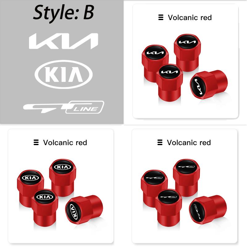 ZPFY2 1Set Car Styling Metal Wheel Tire Valve Caps Dust Accessories For KIA Rio 4 Ev3 Ev6 Niro Stonic Sportage GT-Line Ceed Picanto K9