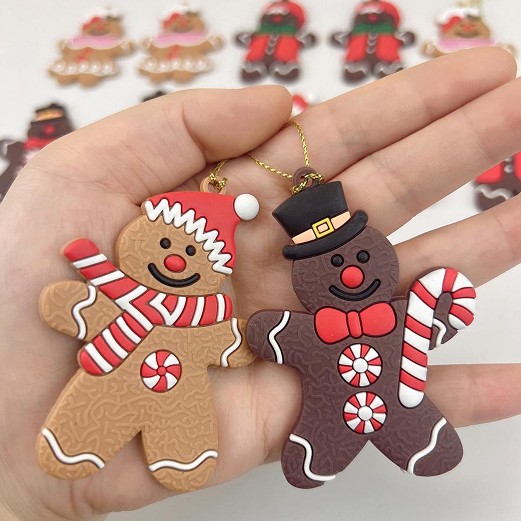 Gingerbread Ornaments For Christmas Tree 12 Pieces Holiday Decoration Farmhouse Tree Decorations For Home School Restaurant Cafe