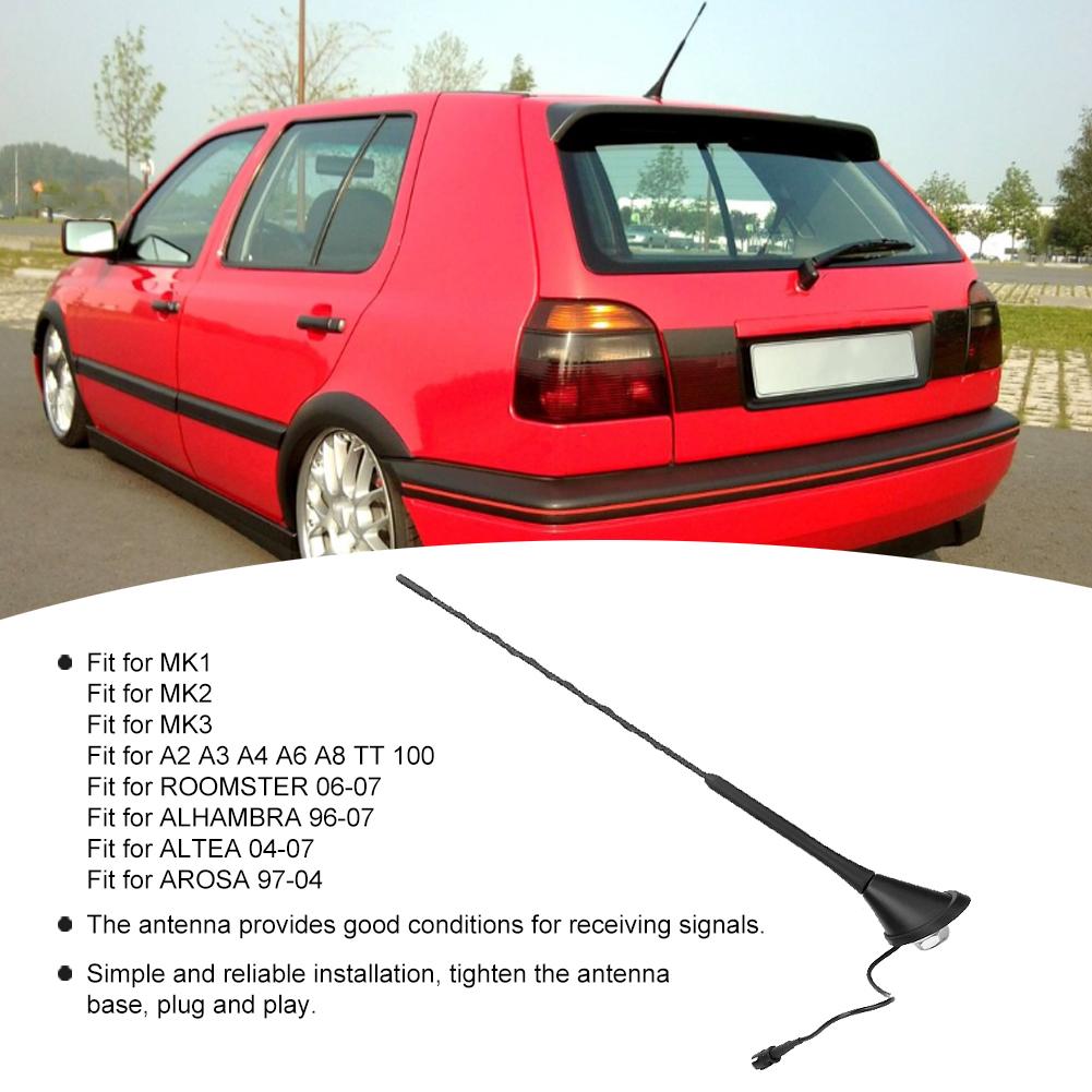 16inch Car FM Radio AM Antenna Roof Mast Base Fit for MK1 MK2 MK3