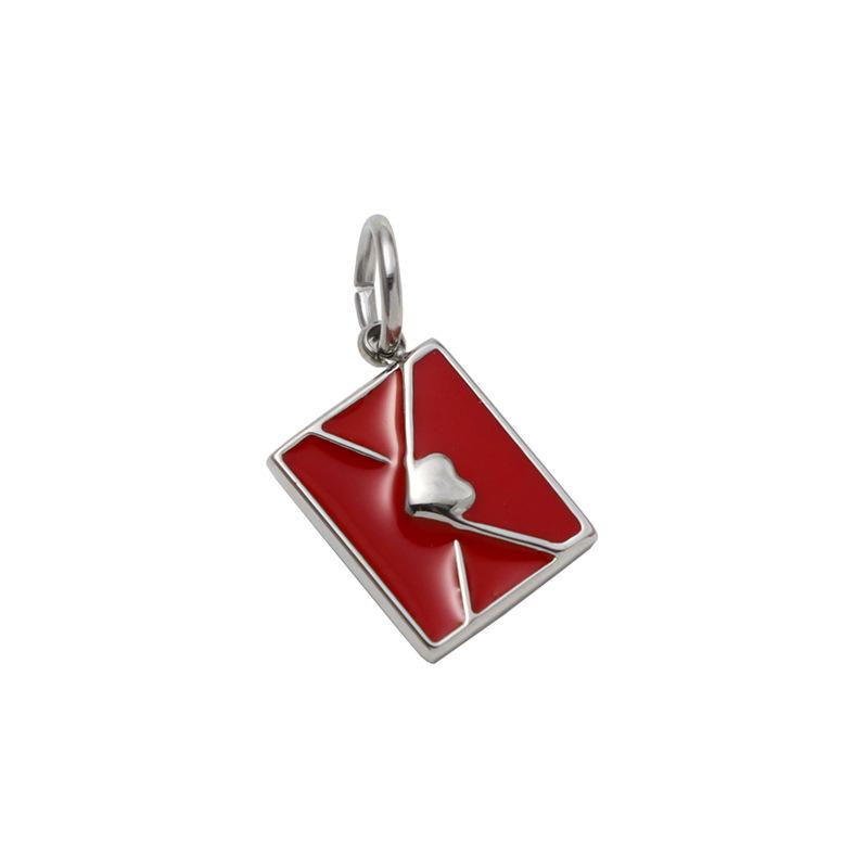 Drip Envelope High Heels Glasses Love A Scissors Pendant Necklace Vacuum Plated Stainless Steel Diy Accessories