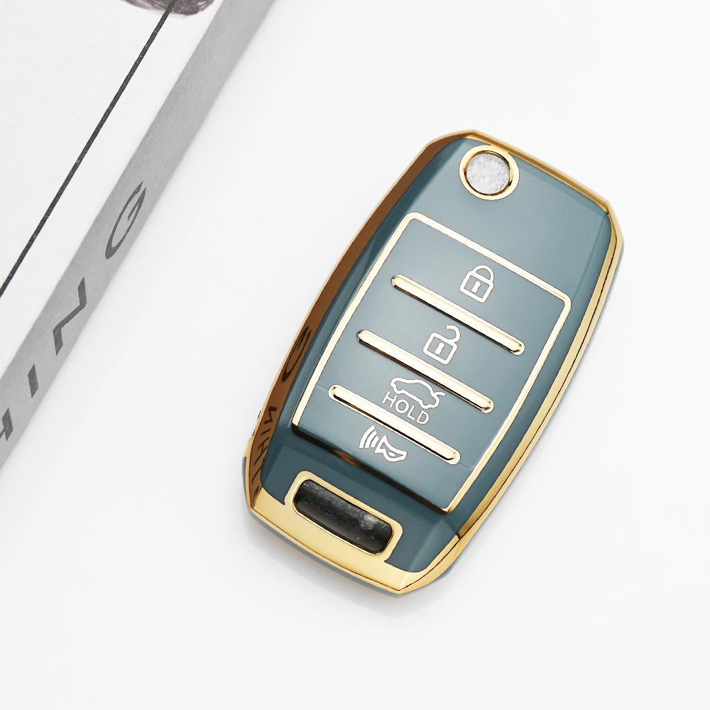 3/4 Buttons Tpu Folding Car Key Cover Auto Shell Fob Holder Bag For Kia Sid Rio Soul Sportage Ceed Sorento Cerato K2 K3 K4 K5