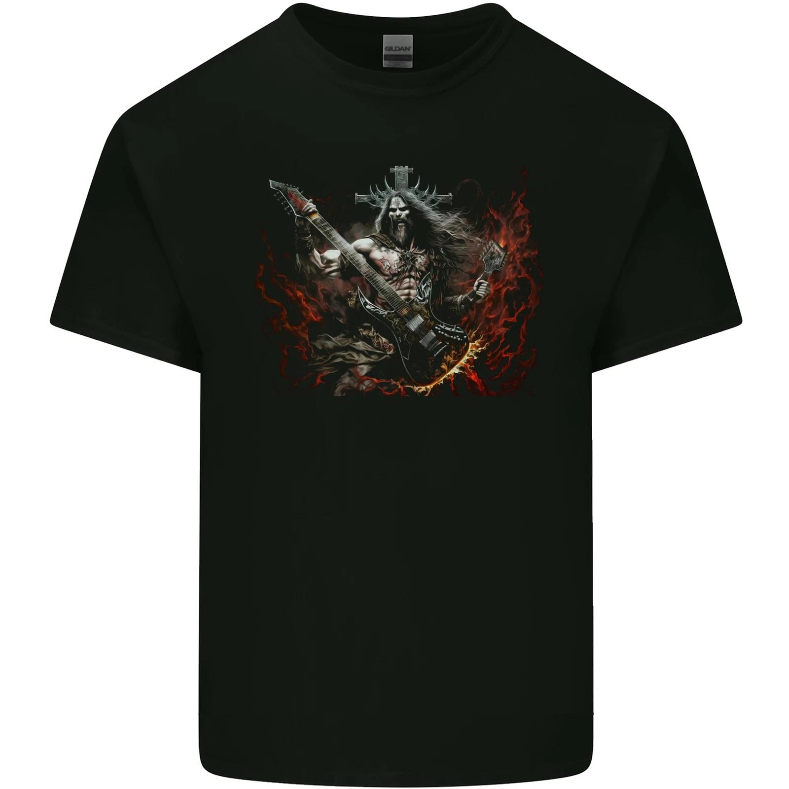 

Viking Rocker Rock n Roll Heavy Metal Guitar Skull Kids T-Shirt Childrens 3XL