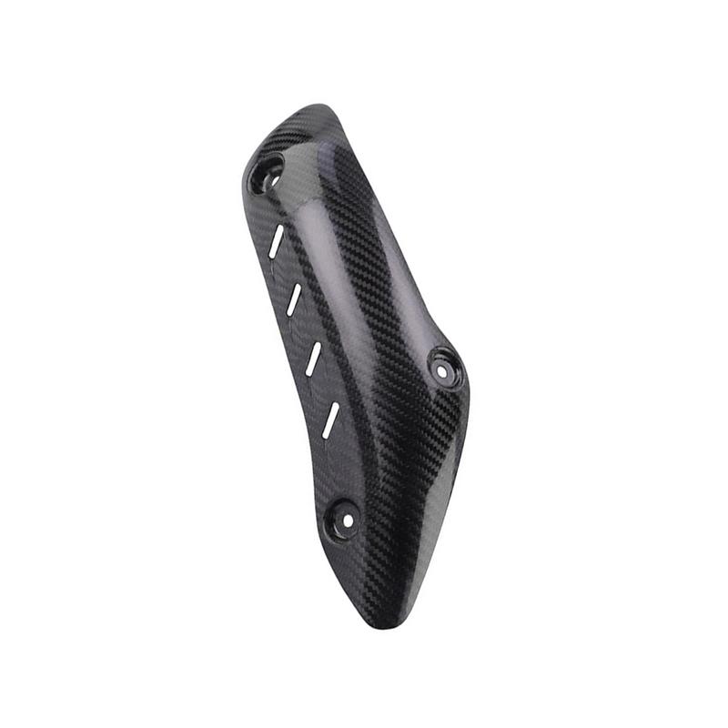 Exhaust Link Pipe Cover Carbon Fiber Anti-Scald Cap Heat Shield Guard Proof for DUCATI Monster 821 1200S R