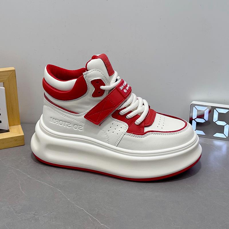 Fashion Casual Autumn and Winter Board Shoes Versatile Velvet Cotton Shoes European High-top Little White Shoes Women's Platform New Sports and