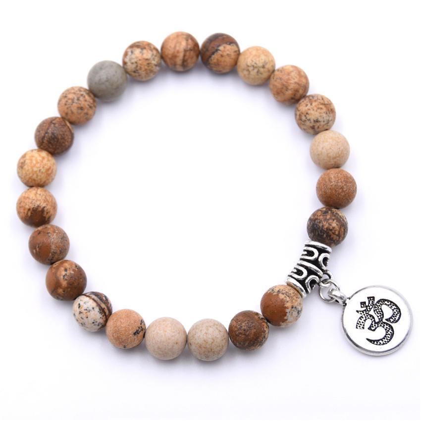 European American Cross-Border Yoga Bracelet: Volcanic Stone, Sea Wave, Starfish, Lotus Pendant