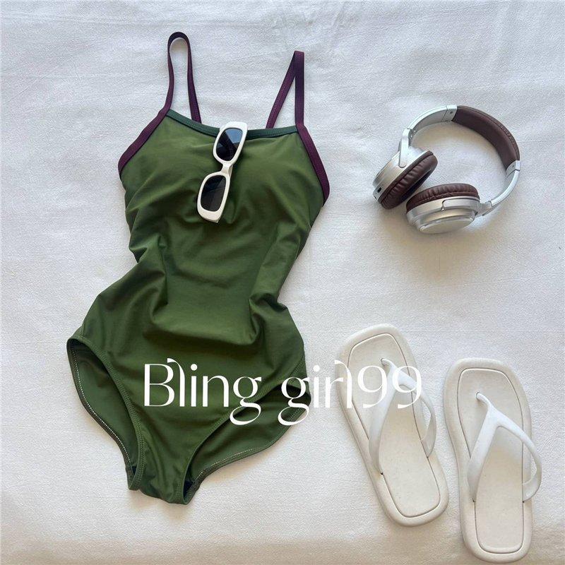 

Moss Green women s racing swimming pool special conservative new high-end slim-fit one-piece flat-angle swimsuit M