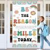Boho Rainbow Classroom Door Cover Decoration Set Welcome Banner Wall Door Colorful Classroom Decorations for Kindergarten Preschool Elementary Middle