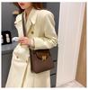 Korean version trendy fashion casual commuter women's shoulder bag European and American retro messenger bag color matching PU small square bag