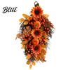 Thoughtful Seasonal Gift Fall Sunflower Swags Wreath Maple Leaves And Berries Hanging Decor Artificial Garland Autumn Farmhouse Front Door