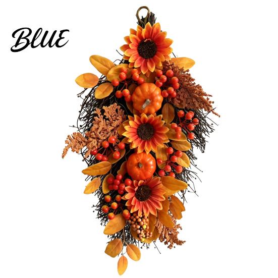 Thoughtful Seasonal Gift Fall Sunflower Swags Wreath Maple Leaves And Berries Hanging Decor Artificial Garland Autumn Farmhouse Front Door