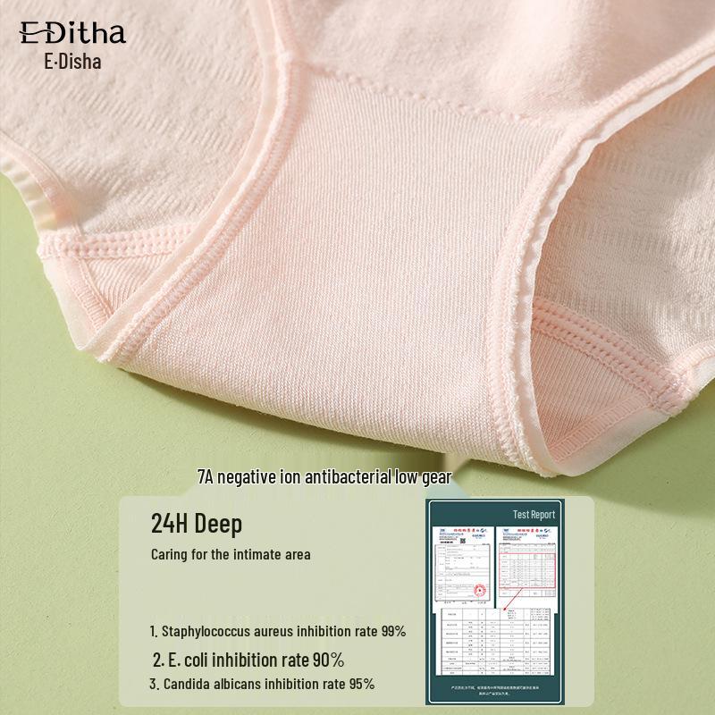 Women's Mid-Rise Seamless Cotton Briefs - Comfortable, Breathable, Antibacterial, No Wedgie Fit