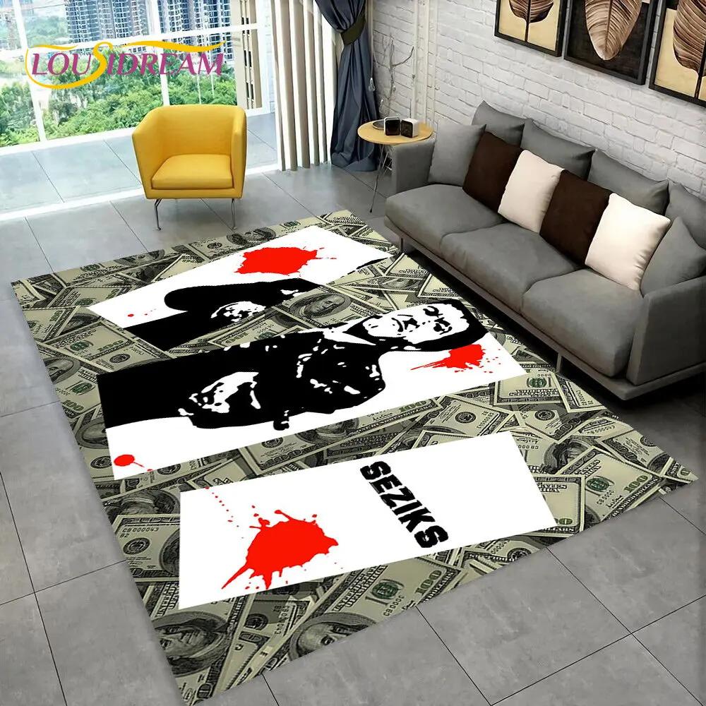 Movie Scarface Tony 3D Printing Area Rug Large,Carpet Rug for Living Room Bedroom Sofa Doormat Decor,Kid Play Non-slip Floor Mat