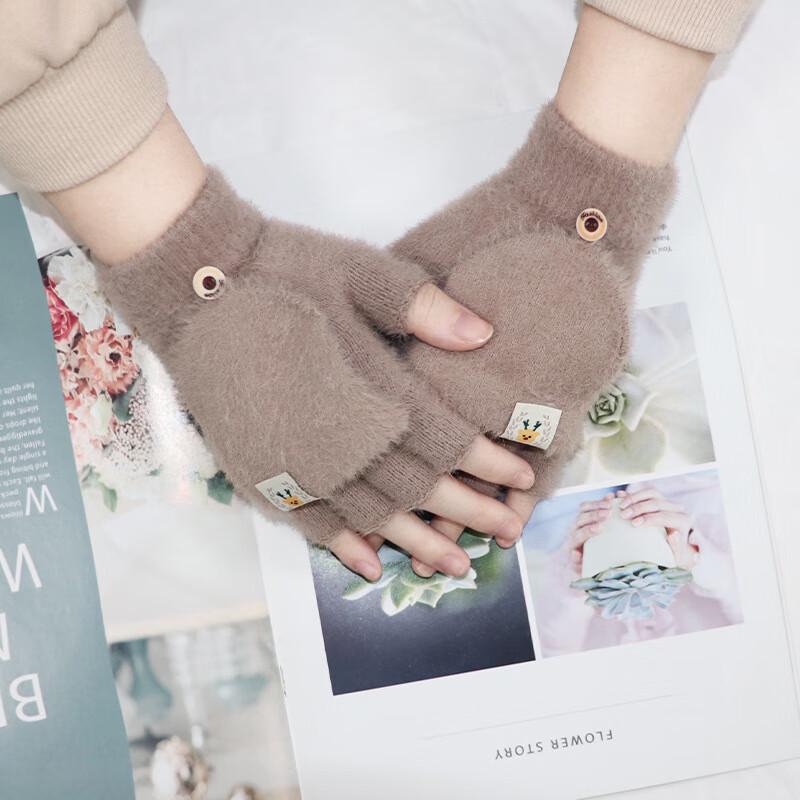 

Женские вязаные перчатки без пальцев с откидным верхом LCsanyp