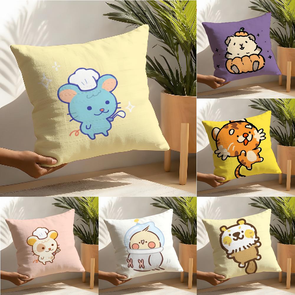 Fantasy Cartoon Colorful Animal Patterns Pillow Case Home Living Room Decoration Linen Pillowcover Pillow Cases Cushion Cover
