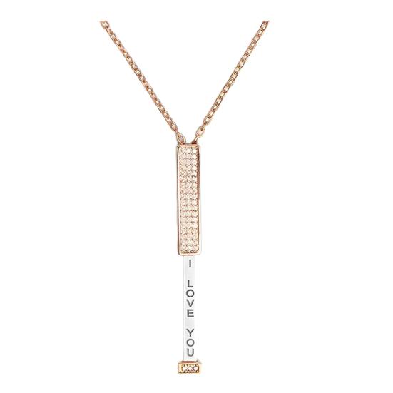 Ich Liebe Dich Versteckte Botschaft Halskette Versteckte Geheime Botschaft Schieber Halskette Verstellbare Länge Einziehbare Stange Halskette