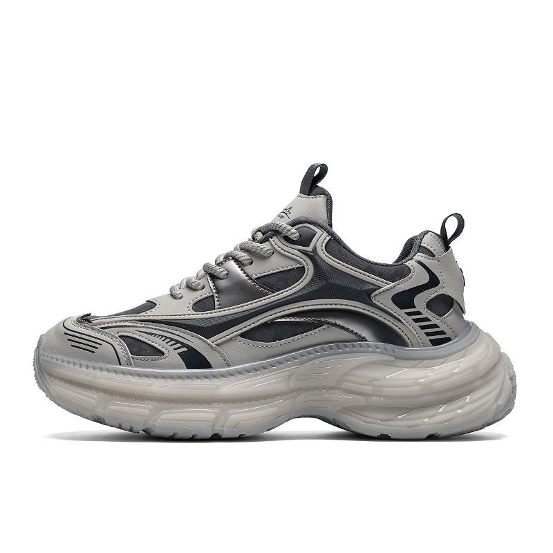 Darth Vader Popcorn Thick-soled Four-season New Light Luxury Casual Sports Shoes Soft-soled Heightening Leather Dad Shoes