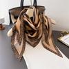 Leopard print triangle scarf imitation silk printing sunscreen shawl waist scarf silk scarf scarf headscarf women