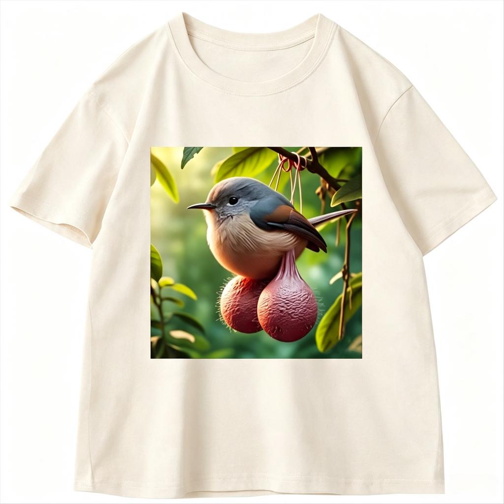 Ball Bird Gag T Shirt Unisexs and Womens Fun RoundNeck ShortSleeve Shirt Streetwear Casual HighQuality TShirt Yk Ins Clothes