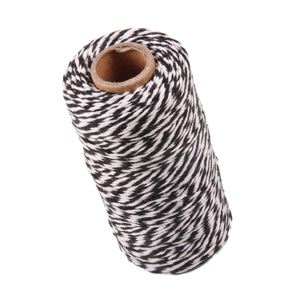 Bakers Twine Cotton Rope Two Tone Jute String for Crafts Christmas Holiday Ribbon Strong Cord for School and Gardening