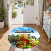 Minecraft Round Floor Rug Suitable for Bedrooms Foyer Game Room Study room Antislip Round Carpet Anime Office Decor Gift for Festivals