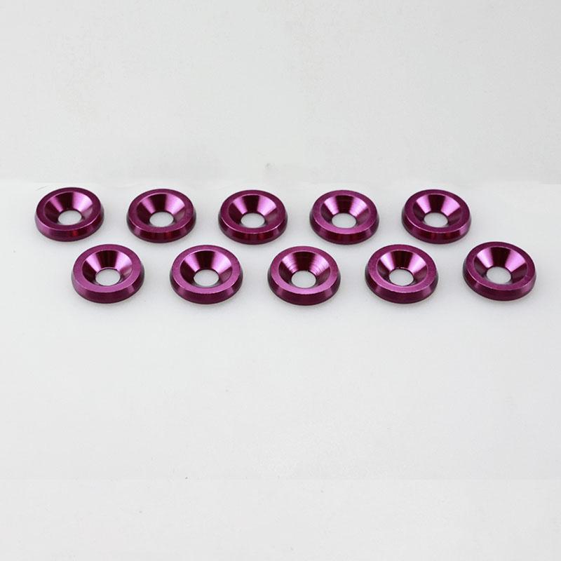 10Pcs M6 Car Modified Hex Fasteners Fender Washer Bumper Engine Concave Screws Car-styling Parts