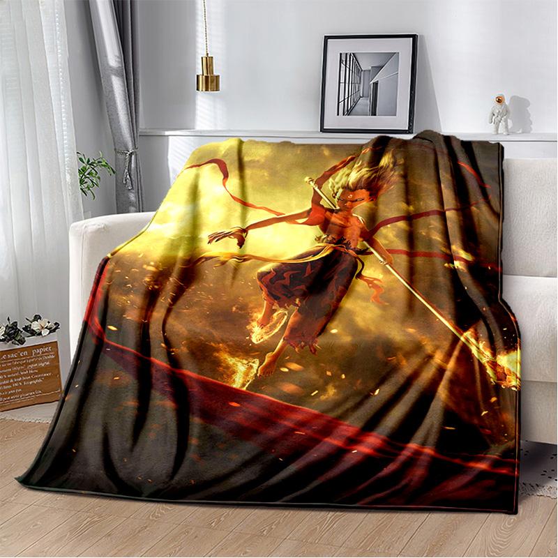 Nezha Flannel Office Student Nap Blanket: Winter Air Conditioning Sofa Picnic - Soft and Cozy Shawl Wrap