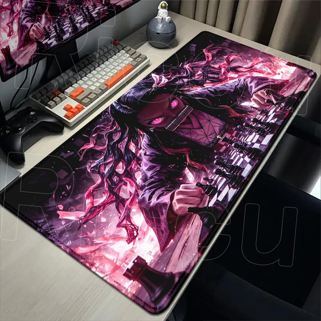 New Kawaii Girl Nezuko Kamado Mouse Pad Laptop Anime HD Print Gaming Keyboard Carpet Demon Slayer Mousepad PC Cute Game Desk Mat
