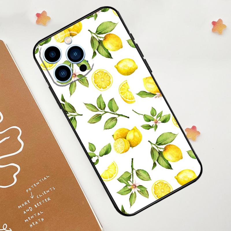 Lemon Fruit Phone Case For IPhone 18 17 Pro Max 14 11 15 16 Pro Max 12 13 mini 16 Plus 16e 17 Air Funda
