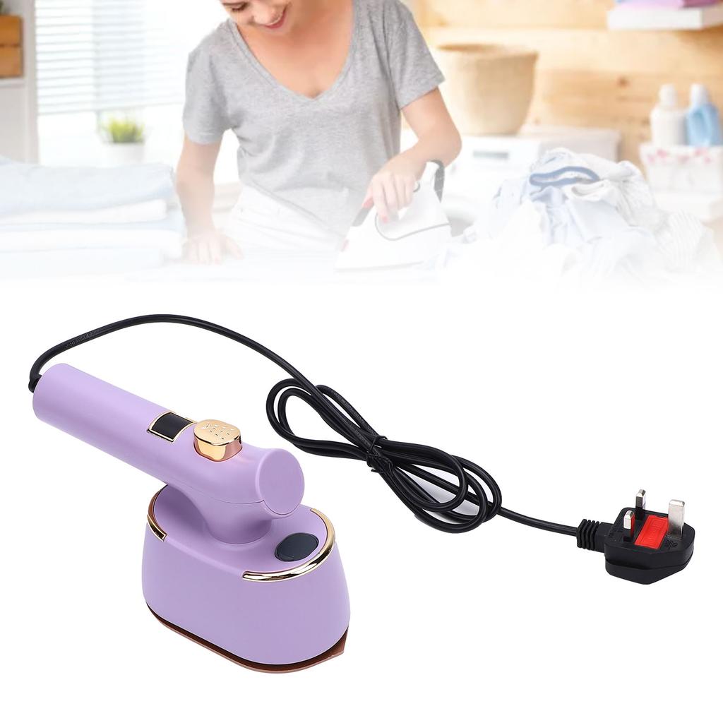 Portable Handheld Garment   Electric Iron Home Travel Lightweight Clothes Powerful Wrinkle Remover with 120ml Water   Type C Purple