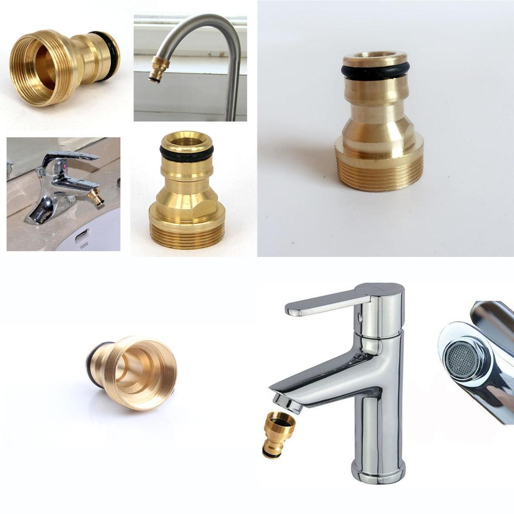 Versatile Gold Brass Hose Connector Perfect For Kitchen Tap And Various Watering Needs
