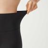 Gunze HOTMAGIC MH7861P Belly Warmer Cotton Fleece Long Black Women's Leggings, Blend, Lining, Moisture-Wicking, Heat-Generating, Length,