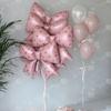 Love Print Bow Aluminum Film Balloon Pink Red Bow Balloon for Birthday Party Wedding Season Mother's Day Decoration Photo Props