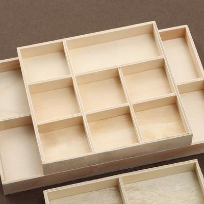 Tool Storage Divided Drawer Jewelry Display Pallet Flowerpot Wood Tray Bonsai Holder Desktop Organizer Storage Wooden Box