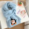 Sweet Cashmere Knitted Scarf Colorful Winter Neck Warmer Panda Cartoon Embroidery Scarf  Daily