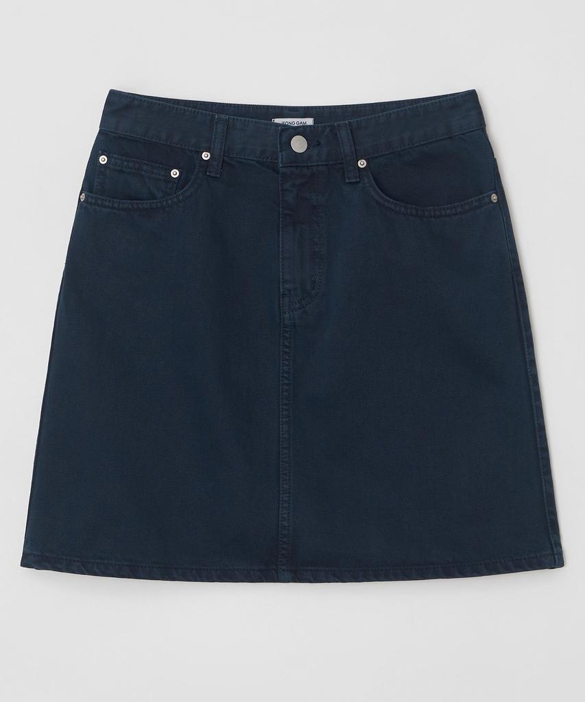 Jeonggamseutyudio Pigment Dyed Denim Skirt_3 Color