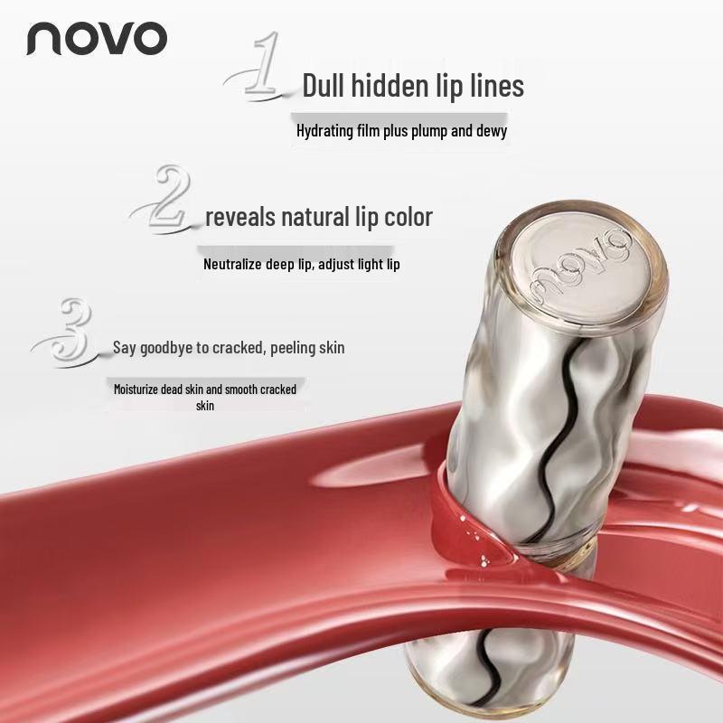 NOVO6490 Luminous Essence Hydrating Lipstick: Moisturizing, Nourishing, Long-Lasting, Anti-Cracking, Low Saturation, Whitening.