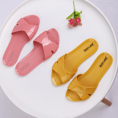 Größe 36-41 Damen Sandalen Hausschuhe Sommer Zapatos Mujer Flache Schuhe Pantoletten 6 Weiblich Peep Toe Weiche Sohle Rutschfest Chaussures