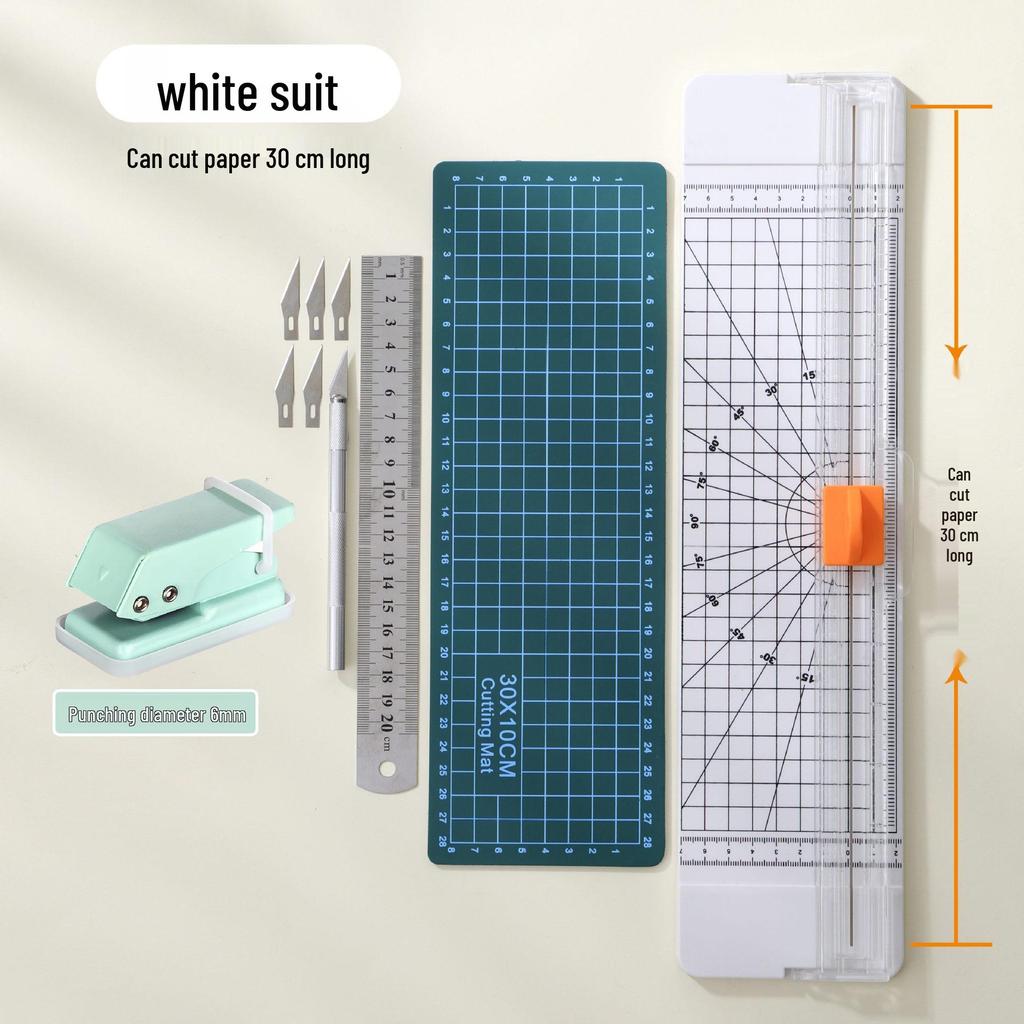 Dual Blade Portable Paper Cutter - Durable Sharp Craft & Office Knife for Students and Artists