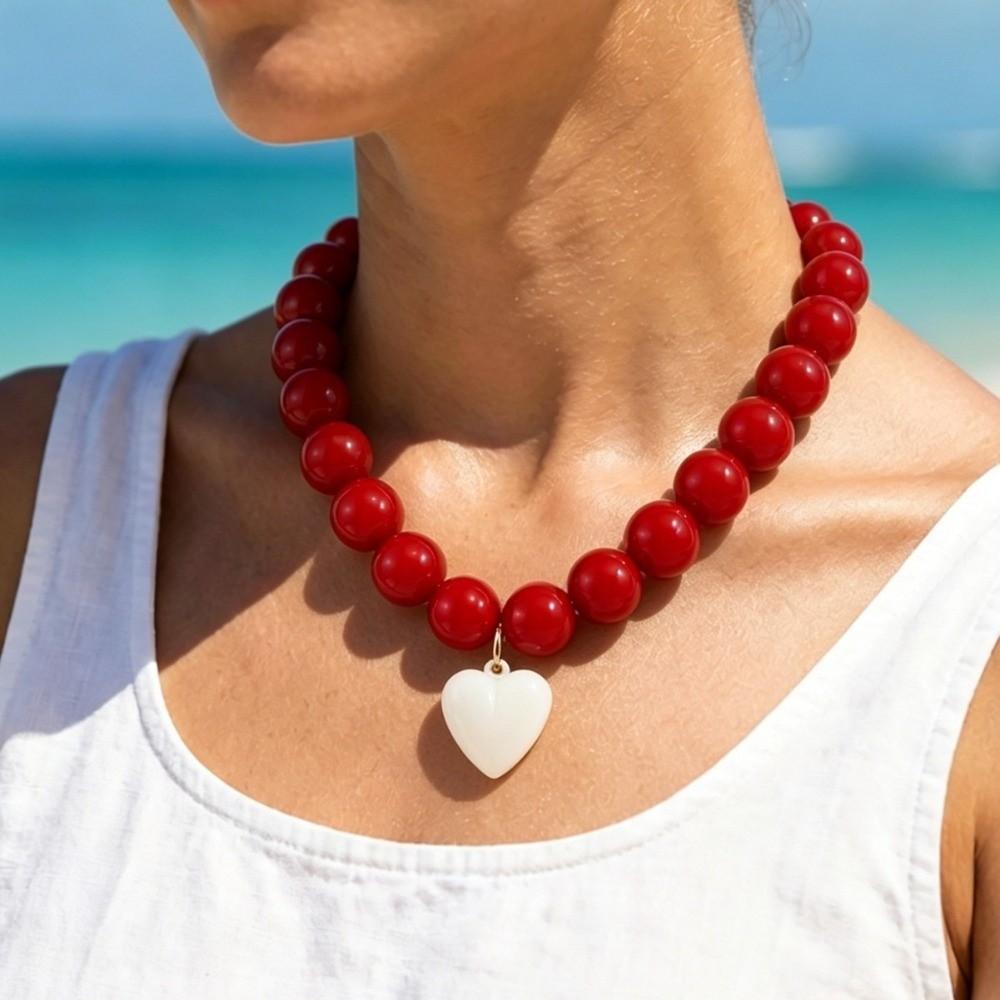 Colorful Beads Beaded Necklace Bohemian Style Pendant Jewelry Party Accessory