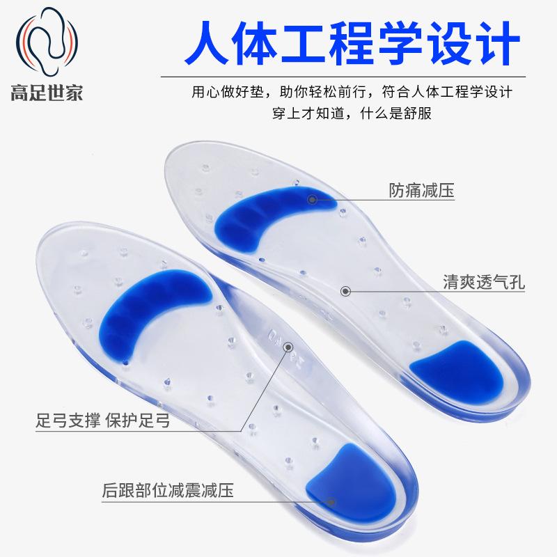 Transparent Breathable Deodorant PU Insole for Shock Absorption & Arch Support