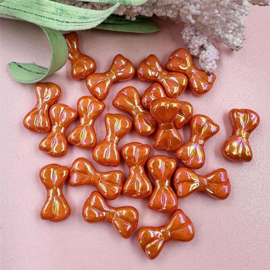 9.7*17.9mm Small Bow Beads Key Chain Making Pendant for Bracelet Acrylic Necklace 20pcs Fashion Dazzle DIY Beading Material  Pendant Accessories