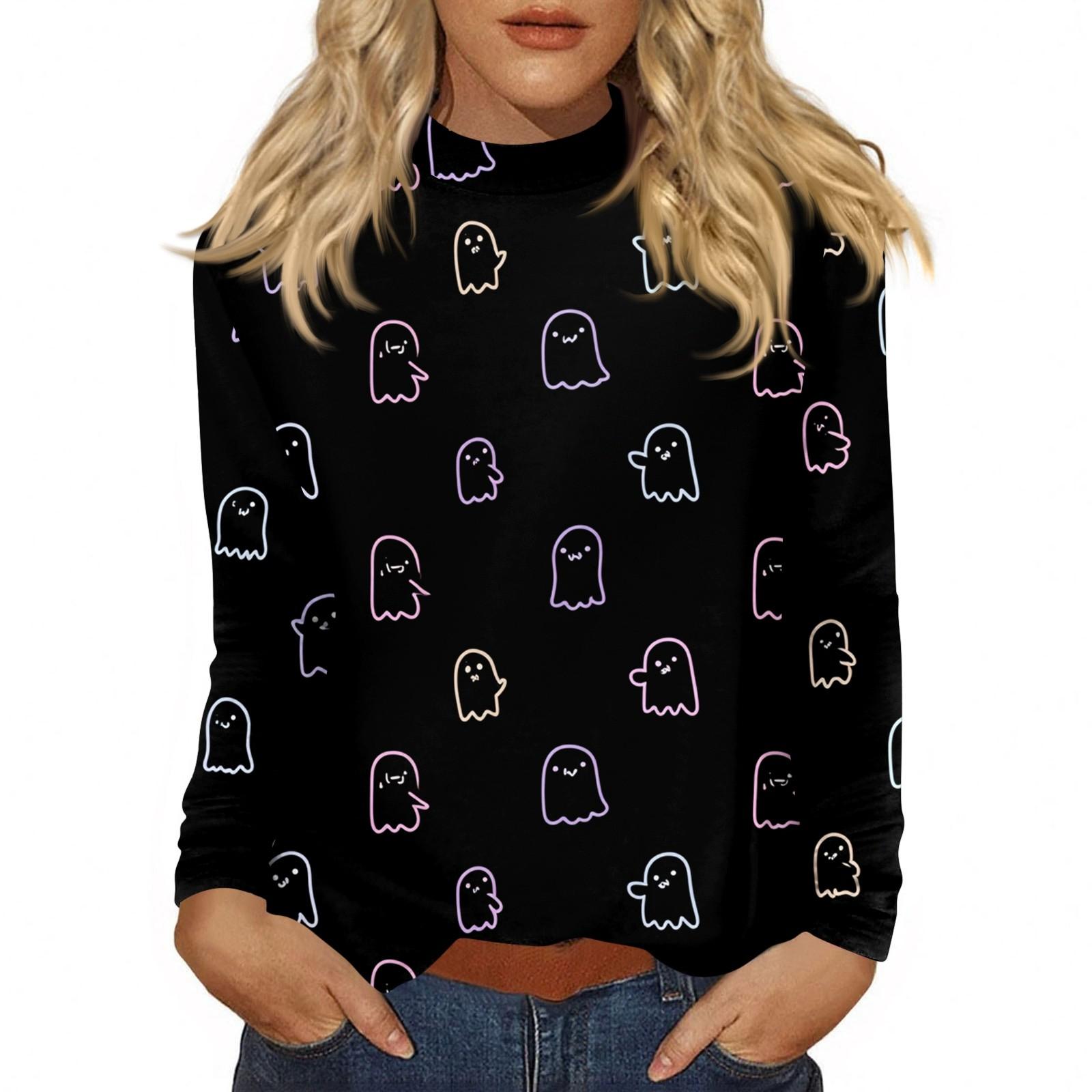 

Женский повседневный топ с длинным рукавом и средним воротником XXL